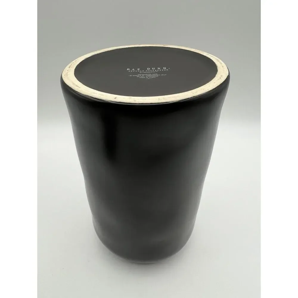 Rae Dunn by Magenta TRICK OR TREAT Black Canister with Lid 10” Halloween Decor